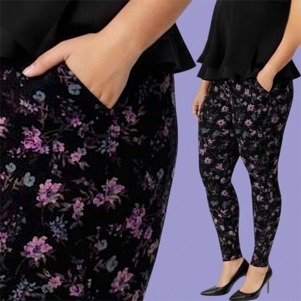 TORRID Leggings Full Length w/Pockets Floral Design NWT Size 3X
